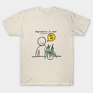 Depression is Real Houseplant T-Shirt